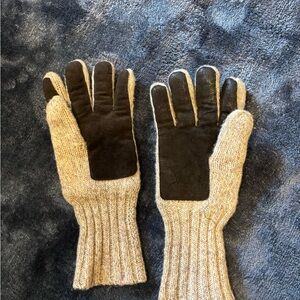 Insulated knit and lined winter mittens
